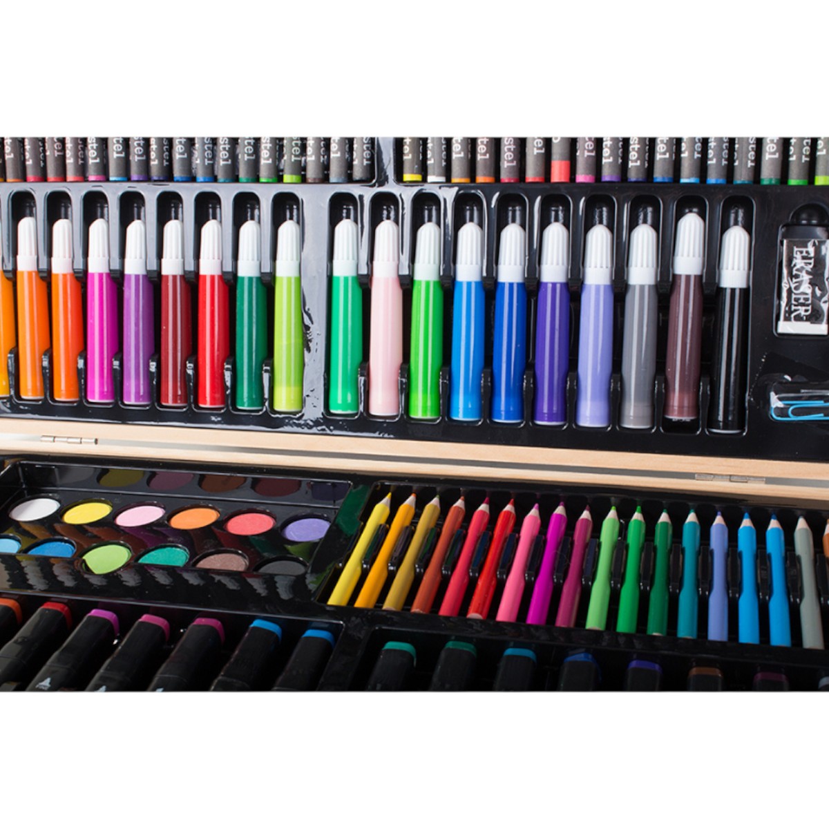 Artist’s Set Zeichen & Malkoffer 188-teilig im tragbaren Holzkoffer