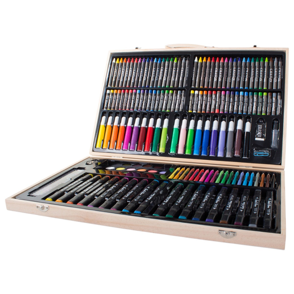 Artist’s Set Zeichen & Malkoffer 188-teilig im tragbaren Holzkoffer