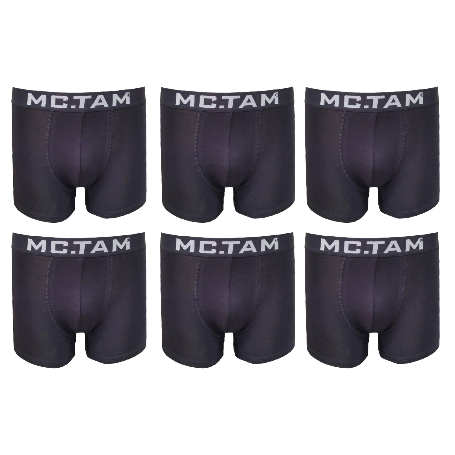 Mctam Boxershorts Herrenunterhose 6er Pack Schwarz weiß Gr. M