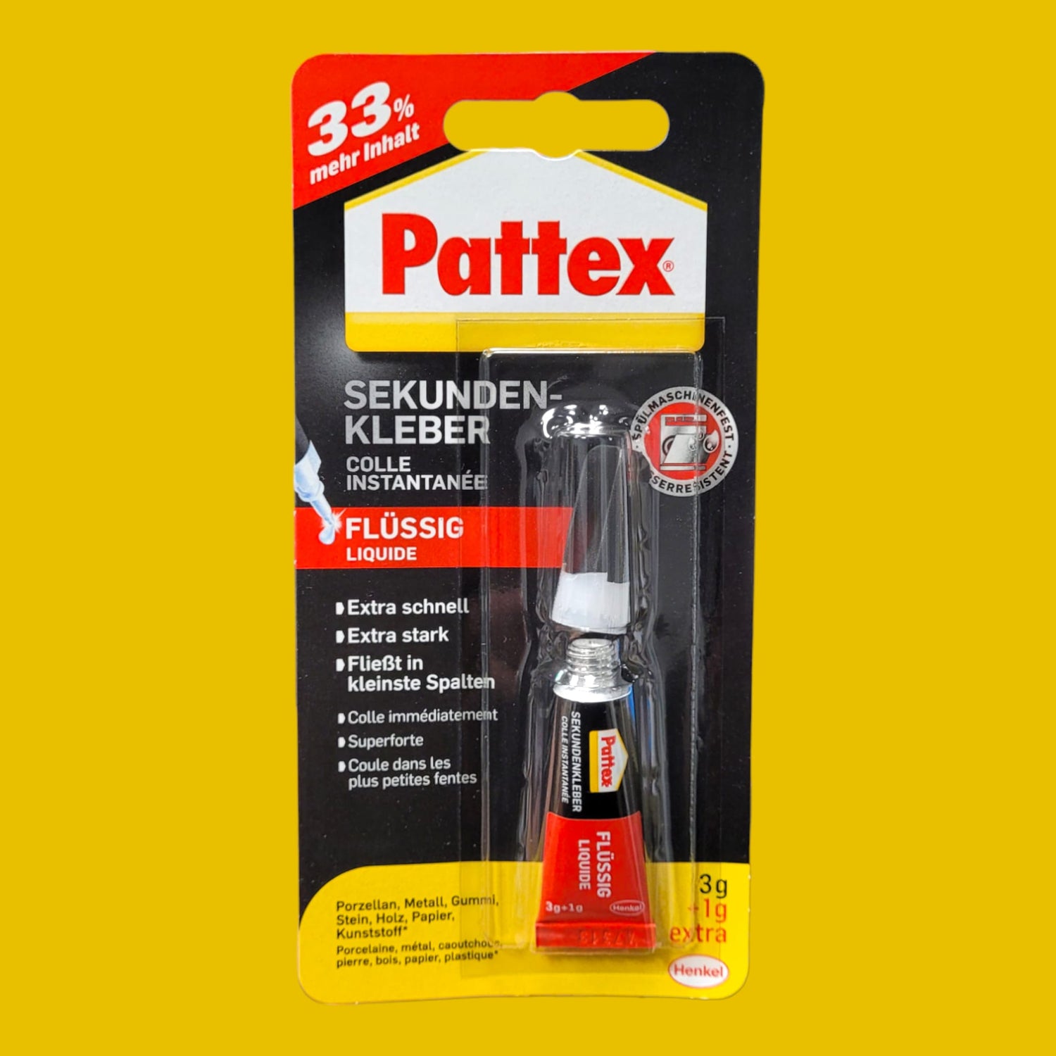 Pattex Sekundenkleber flüssig +33% mehr 4g