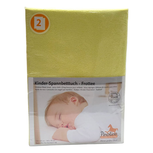 Pinolino Kinder Spannbetttuch Frotee 2 stk