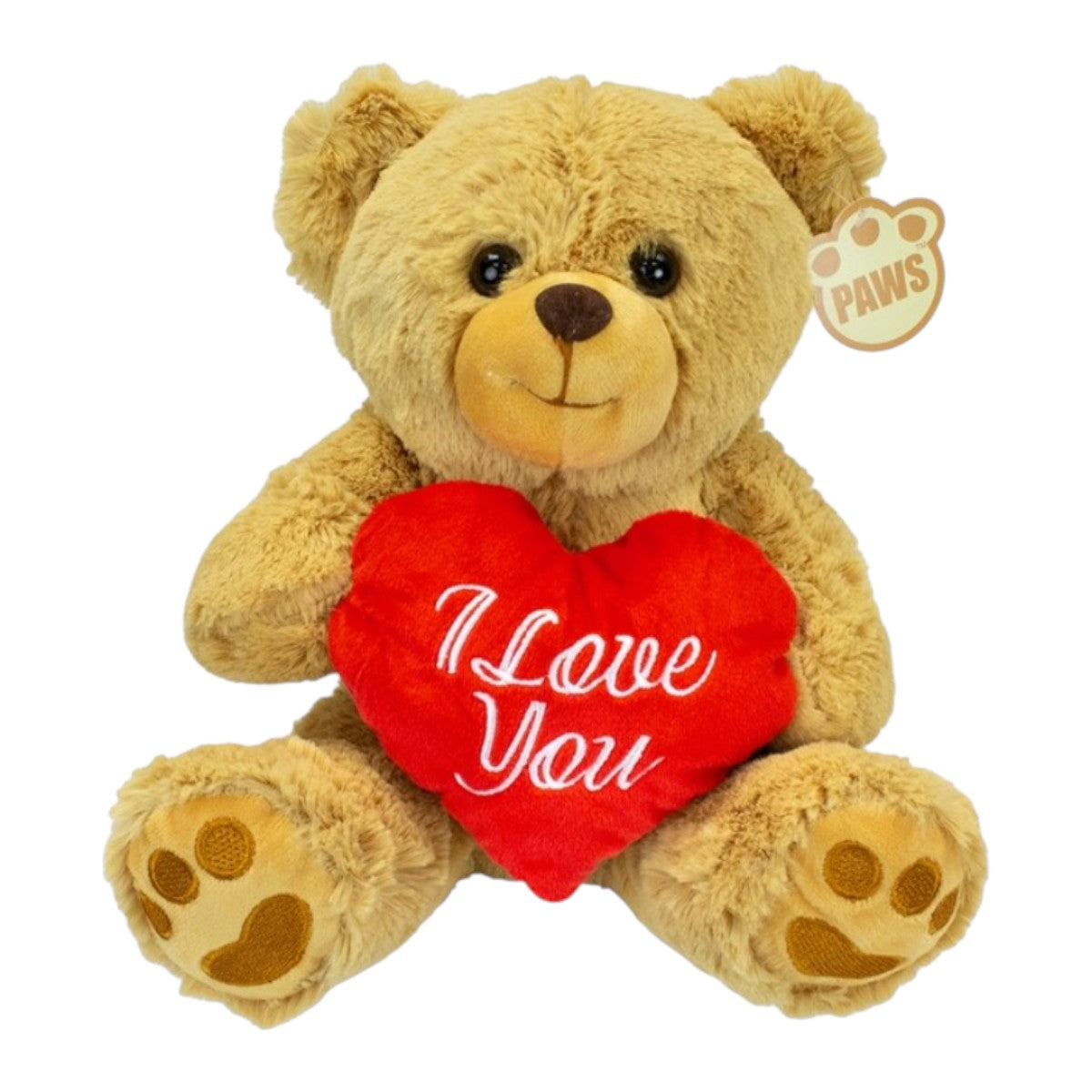 Plüschbär mit Herz „I Love You“ – Brauner Kuschelbär – ca. 26 cm