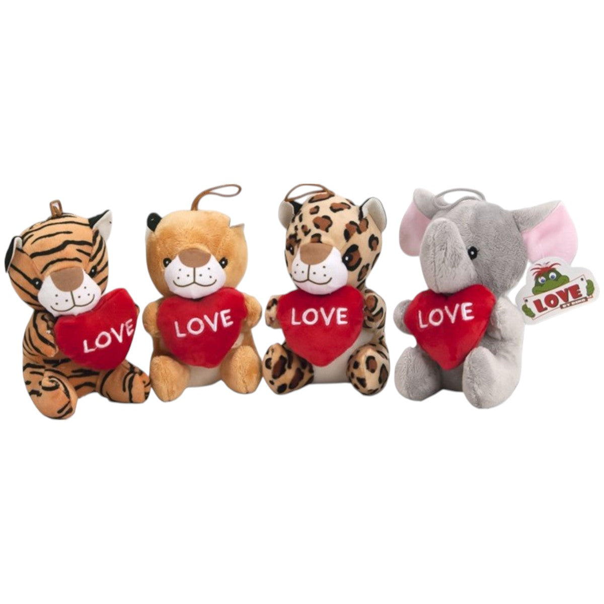 Plüschtiere mit Herz „LOVE“ – Kuscheltiere als Geschenk 14 cm