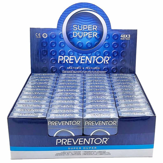 Preventor Kondom Super Duper Gerippt 48 x 3 =144 Stück MHD:31.10.25