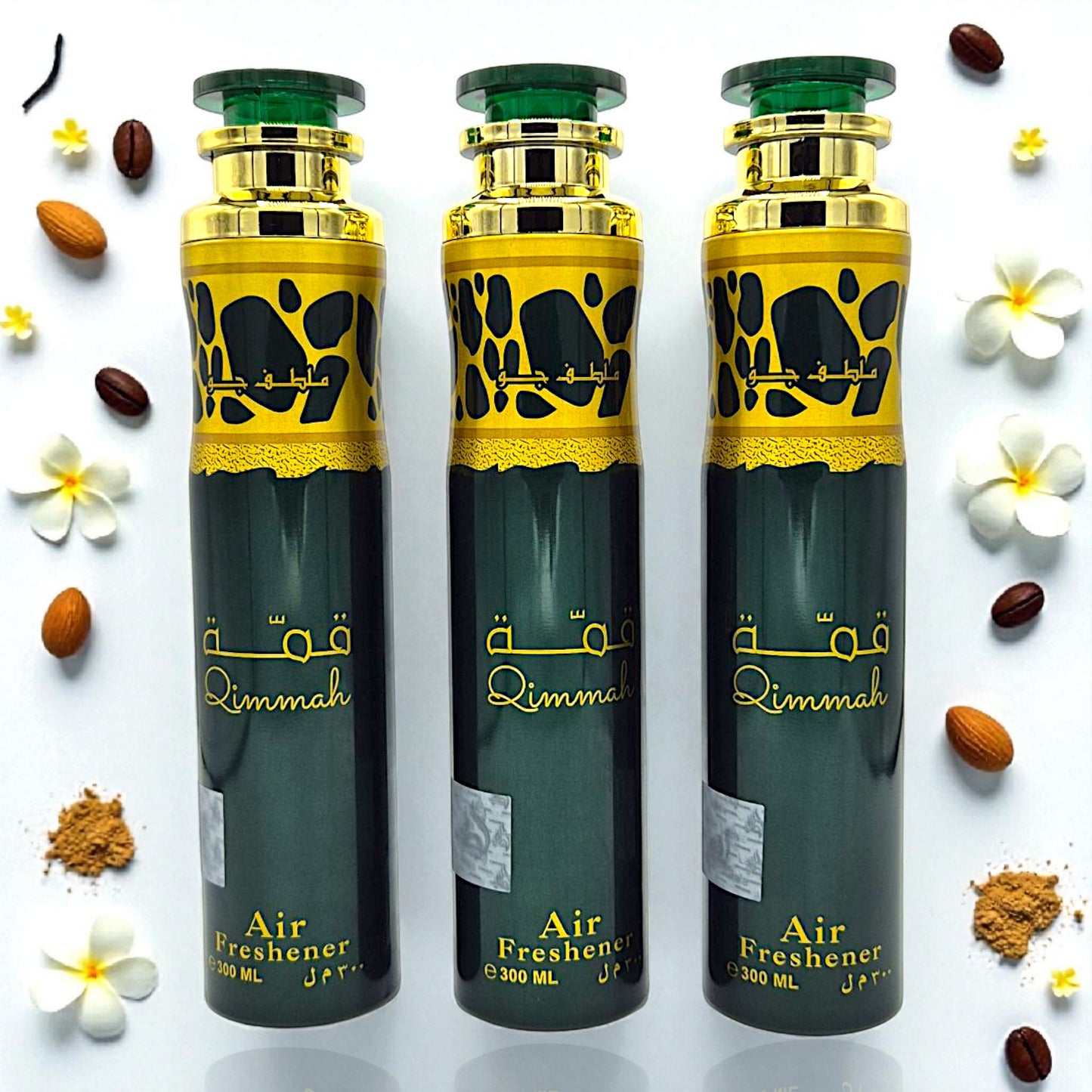 Lattafa Raumduft Set Lufterfrischer Qimmah 3x300ml=900ml