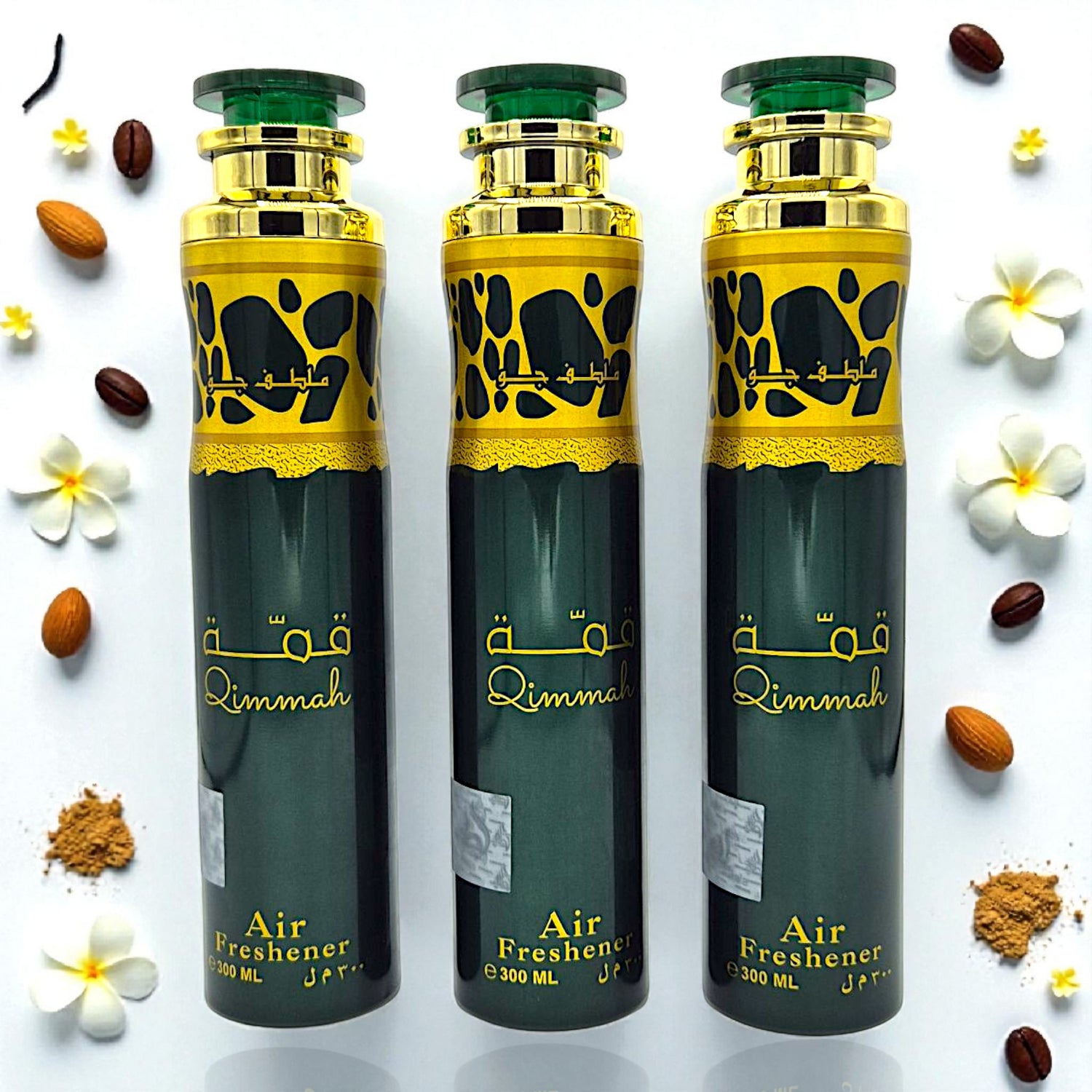 Lattafa Raumduft Set Lufterfrischer Qimmah 3x300ml=900ml