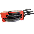 Royalty Line Bratpfanne mit Marmor Beschichtung 3er Set Schwarz