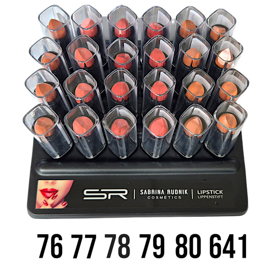 Sabrina Rudnik Lippenstift No. 76 bis 80 +641 Mix Farbe 6 Stk