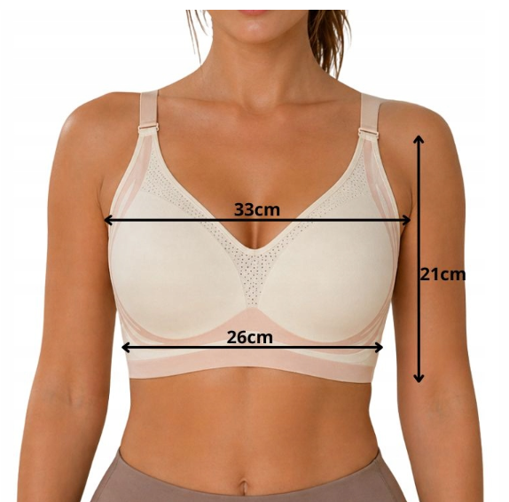 Sport BH Damen Nahtlos Push Up ohne Bügel mit Pads in Weiß – 80% Nylon 20% Elasthan, bügellos, formend