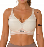Sport BH Damen Nahtlos Push Up ohne Bügel mit Pads in Weiß – 80% Nylon 20% Elasthan, bügellos, formend