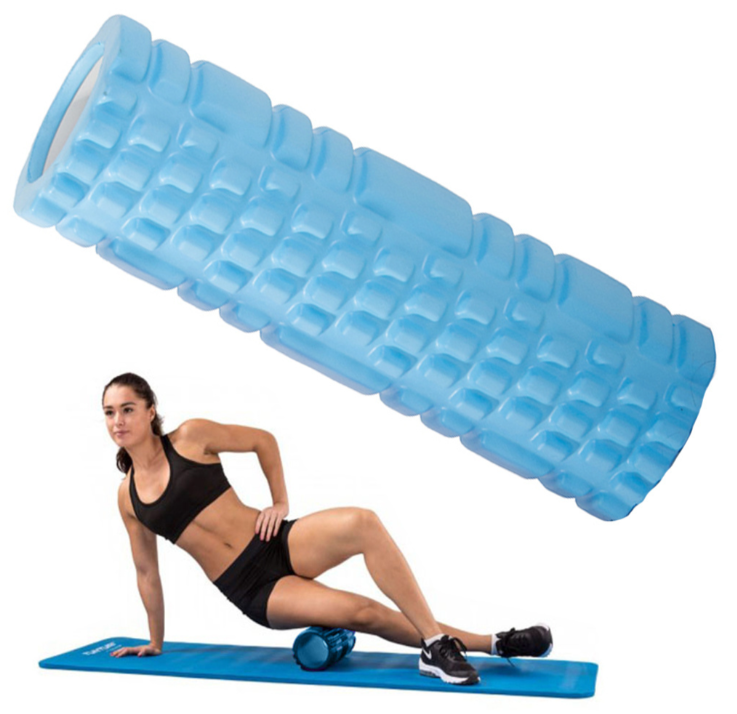 Faszienrolle Massagerolle Foam Roller 30 cm lila – EVA-Schaum Unisex Fitnessrolle für Rücken und Beine