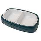Doppelnapf rot 34,5 cm mit abnehmbaren Kunststoffschalen fuer Hunde und Katzen Futter- und Wassernapf