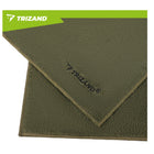 Trizand schnelltrocknendes Mikrofaser Handtuch 120x60 cm in Grau/Khaki – leichtes Sport- und Strandhandtuch mit Kordelzugbeut