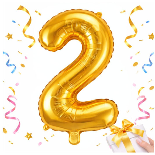 Folienballon Zahl Gold 66 cm – goldener Zahlenballon 26 Zoll für Geburtstag Jubiläum Party Deko