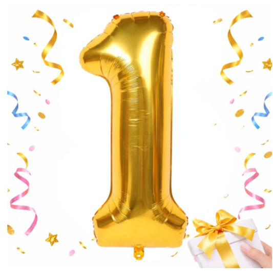 Folienballon Zahl Gold 66 cm – goldener Zahlenballon 26 Zoll für Geburtstag Jubiläum Party Deko