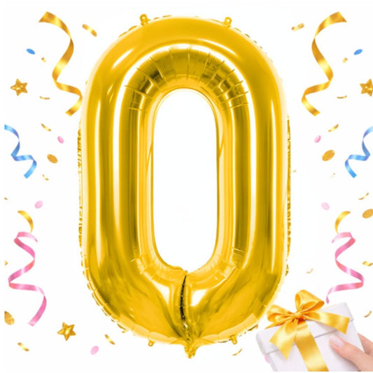 Folienballon Zahl Gold 66 cm – goldener Zahlenballon 26 Zoll für Geburtstag Jubiläum Party Deko
