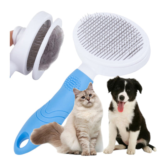 Selbstreinigende Tierhaarbürste für Katzen und Hunde Pflege Bürste Fellbürste