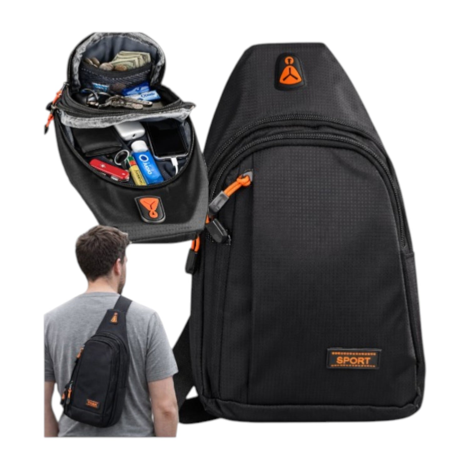 Stadtrucksack Ein-Schulter Sling Bag Unisex – Kompakte Sport Tasche