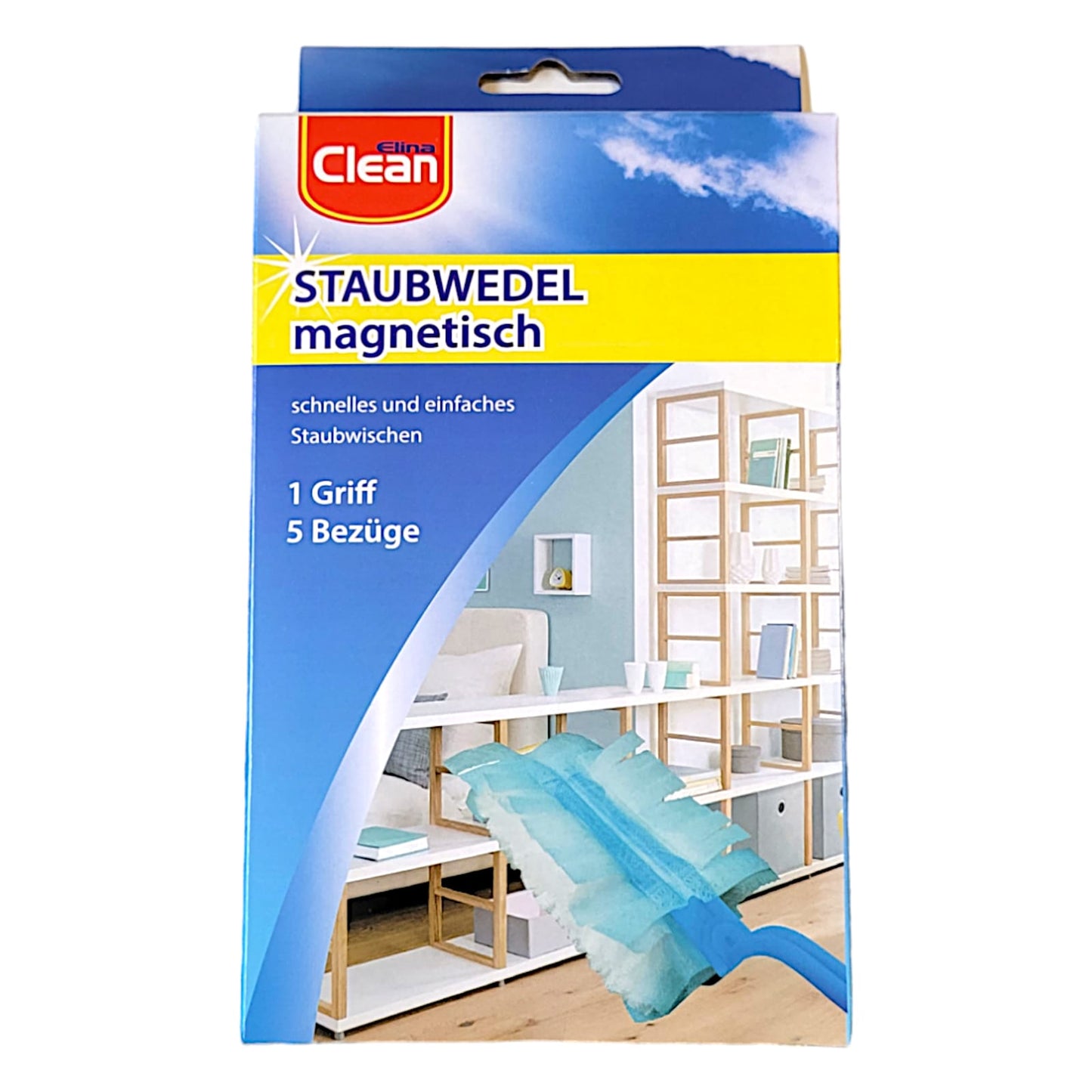 Staubwedel CLEAN magnetisch 6tlg 1 Halter + 5 Tücher