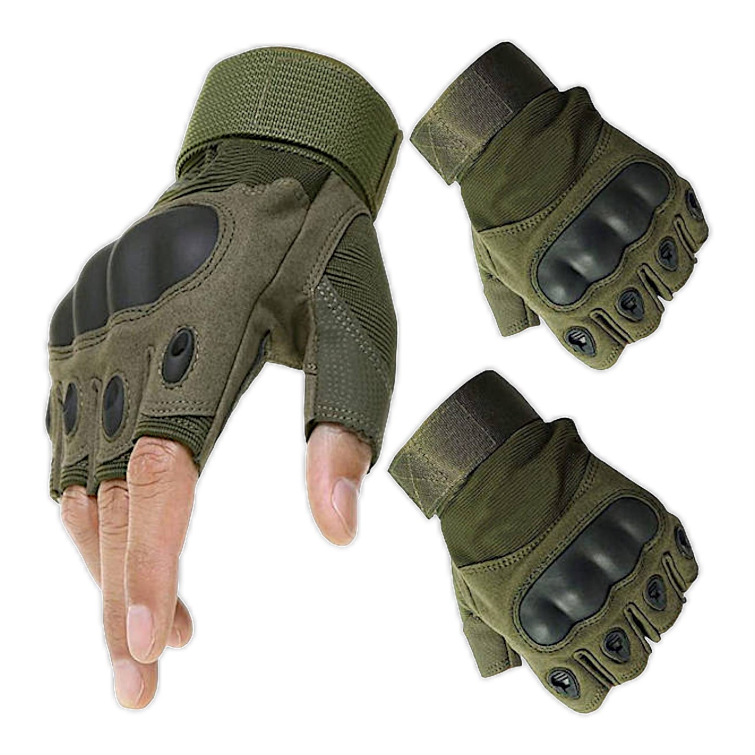 Taktische Militärische Handschuhe Fingerlose Kampfhandschuhe XL