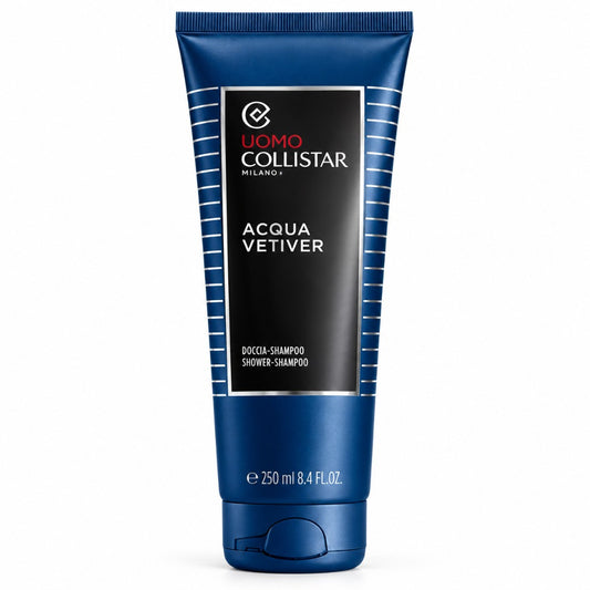 Collistar Man Acqua Vetiver Doccia-Shampoo 250 ml – 2-in-1 Duschgel und Shampoo für Herren mit Vetiver-Duft