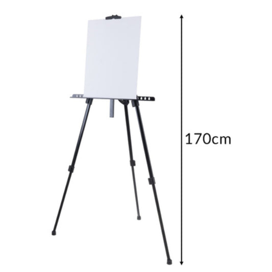 Maaleo XXL Acrylfarben Malset 41-teilig mit Aluminiumstaffelei bis 170 cm, 24 Farben, 10 Pinseln und 5 Leinwänden für Anfänge – Bild 3