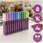 Maaleo Acrylmarker 24er-Set wasserfeste Acrylstifte 4mm fuer Glas Holz Stein Stoff und DIY Projekte – Bild 5