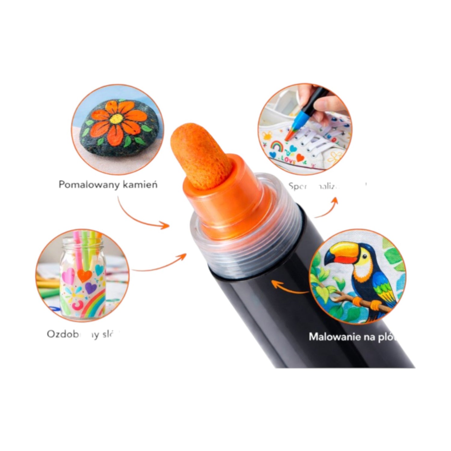 Acrylmarker Set 12 - 24 Stück Wasserfeste Marker für Stein, Holz, Glas
