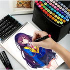 Alkoholmarker Set 168 Farben Touch Marker doppelseitige Filzstifte mit Tragetasche für Manga Illustration Zeichnen – Bild 10