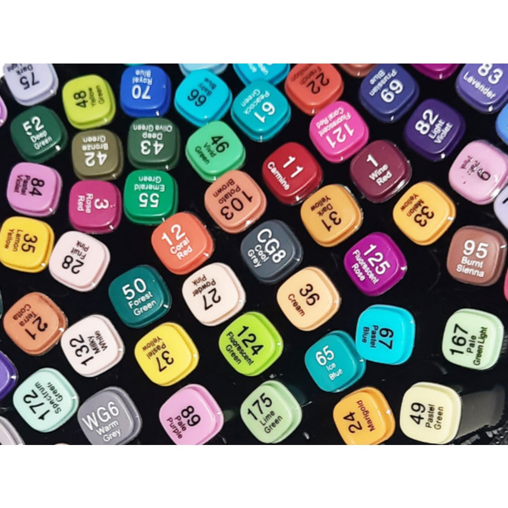 Alkoholmarker Set 168 Farben Touch Marker doppelseitige Filzstifte mit Tragetasche für Manga Illustration Zeichnen – Bild 11
