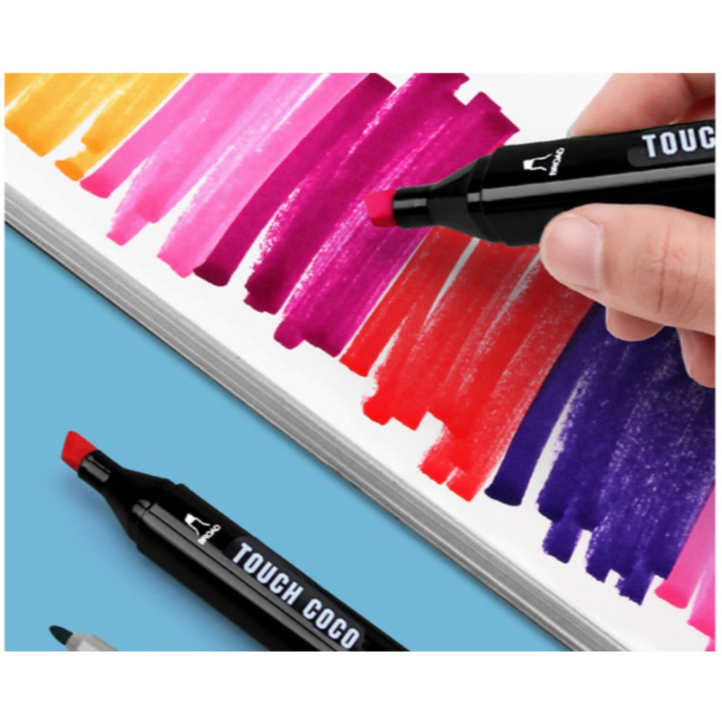 Alkoholmarker Set 168 Farben Touch Marker doppelseitige Filzstifte mit Tragetasche für Manga Illustration Zeichnen – Bild 5