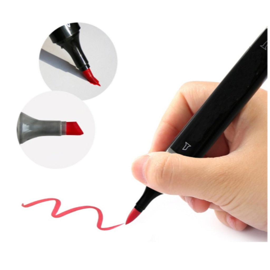 Alkoholmarker Set 168 Farben Touch Marker doppelseitige Filzstifte mit Tragetasche für Manga Illustration Zeichnen – Bild 7