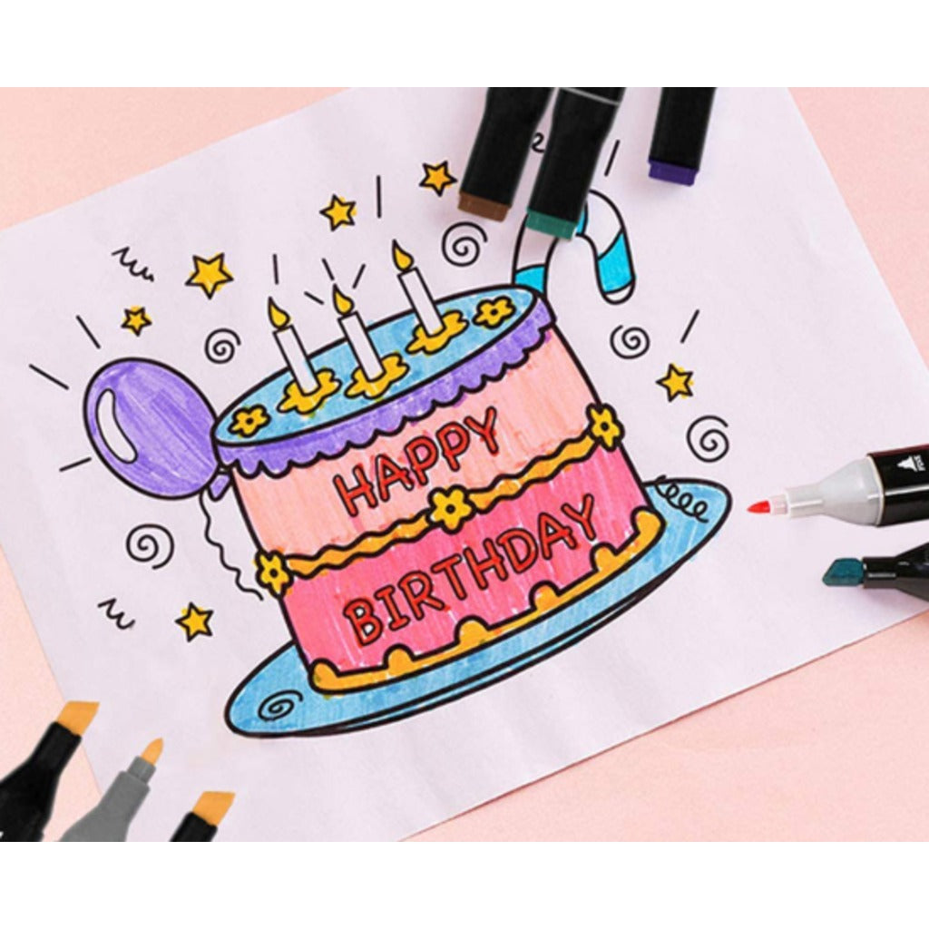 Alkoholmarker Set 168 Farben Touch Marker doppelseitige Filzstifte mit Tragetasche für Manga Illustration Zeichnen – Bild 9