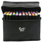 Alkoholmarker Set 80 Farben doppelseitige Twin Marker mit Etui – 6 mm und 1 mm Spitze für Kinder und Erwachsene – Bild 2