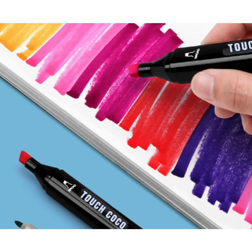 Alkoholmarker Set 80 Farben doppelseitige Twin Marker mit Etui – 6 mm und 1 mm Spitze für Kinder und Erwachsene – Bild 5