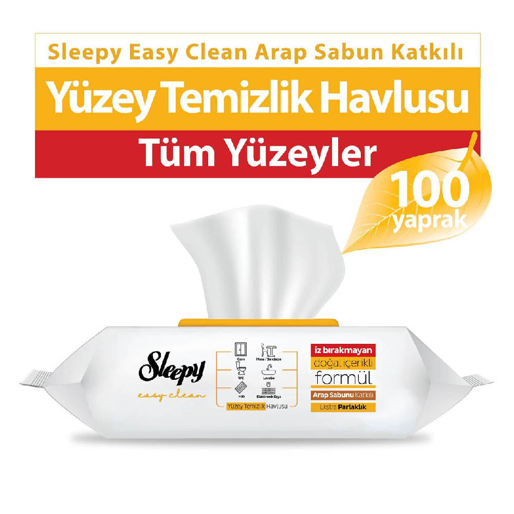 Sleepy Easy Clean Arap Sabunlu - Arabische Seife, Allzwecktücher 100 Tücher