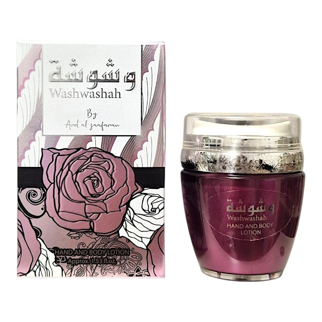 Ard Al Zaafaran Waswashah Body Lotion 45 ml – orientalische Damen-Körperlotion mit Himbeere, Jasmin und Vanille – Bild 2