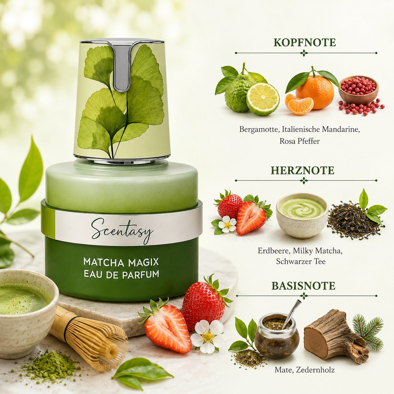 Scentasy Matcha Magix Eau de Parfum + Parfümzerstäuber (leer) Set