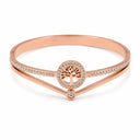 Armreif Lebensbaum Roségold mit Strass – Eleganter Damen-Armschmuck als Geschenk