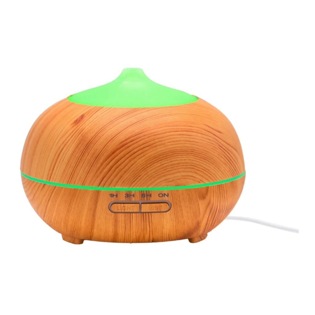 Aroma Dream Aroma Diffuser Chile Braun Holzoptik Ultraschall-Vernebler für Aromatherapie und Raumbeduftung 18x18x15 cm