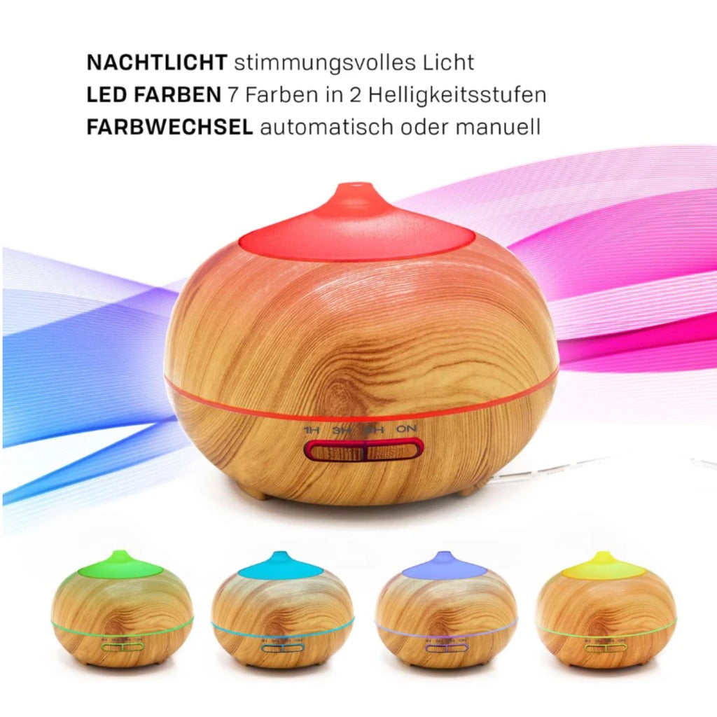 Aroma Dream Aroma Diffuser Chile Braun Holzoptik Ultraschall-Vernebler für Aromatherapie und Raumbeduftung 18x18x15 cm – Bild 3