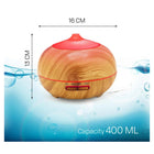 Aroma Dream Aroma Diffuser Chile Braun Holzoptik Ultraschall-Vernebler für Aromatherapie und Raumbeduftung 18x18x15 cm – Bild 5