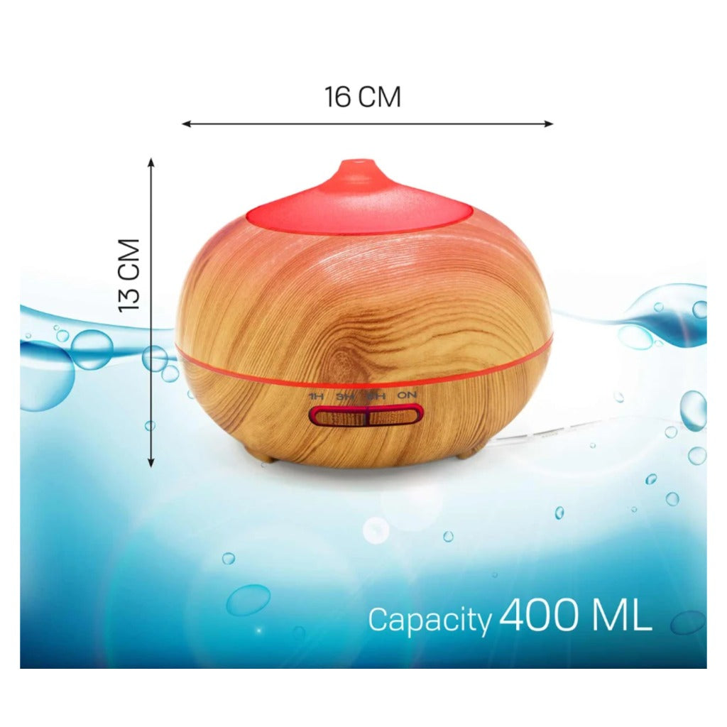 Aroma Dream Aroma Diffuser Chile Braun Holzoptik Ultraschall-Vernebler für Aromatherapie und Raumbeduftung 18x18x15 cm – Bild 5