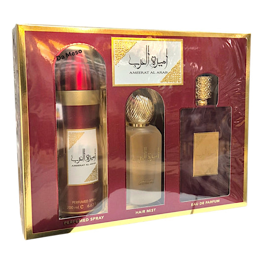 Ard Al Zaafaran Ameerat Al Arab 100ml EDP Set mit Haar Mist + Deo Spray