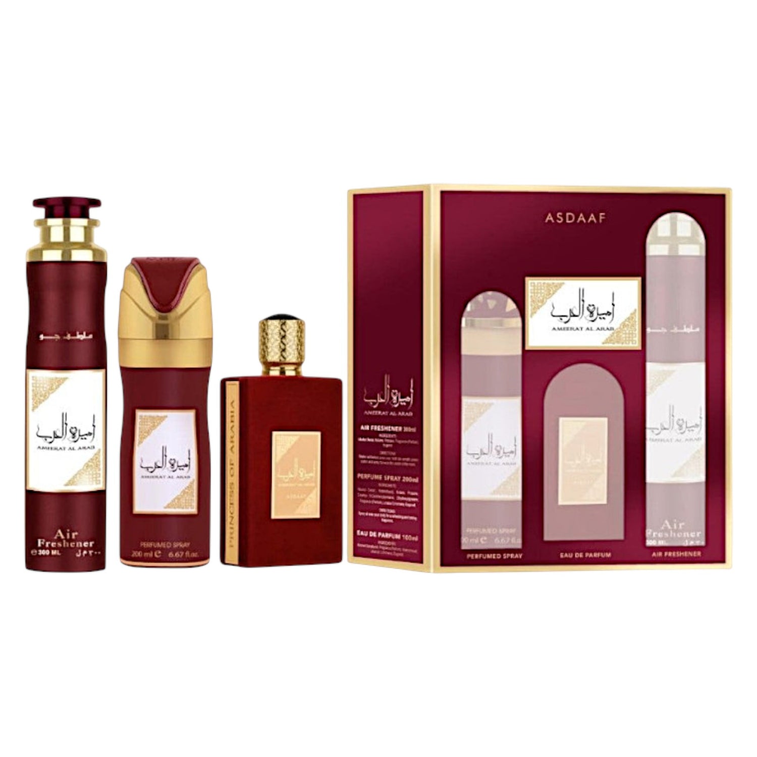 Asdaaf Ameerat Al Arab SET Eau de Parfum 3 Teilig