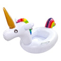 Aufblasbarer Einhorn Schwimmring für Babys 60 cm – Babyschwimmring mit Sitz und Haltegriffen