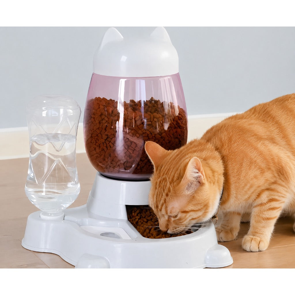 Automatischer Futter- und Wasserspender 2-in-1 für Katzen und Hunde – 2 L Futterautomat ohne Strom – Bild 2
