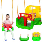 3-in-1 Kinderschaukel – Babyschaukel mit Rückenlehne & Sicherheitsbügel Grün