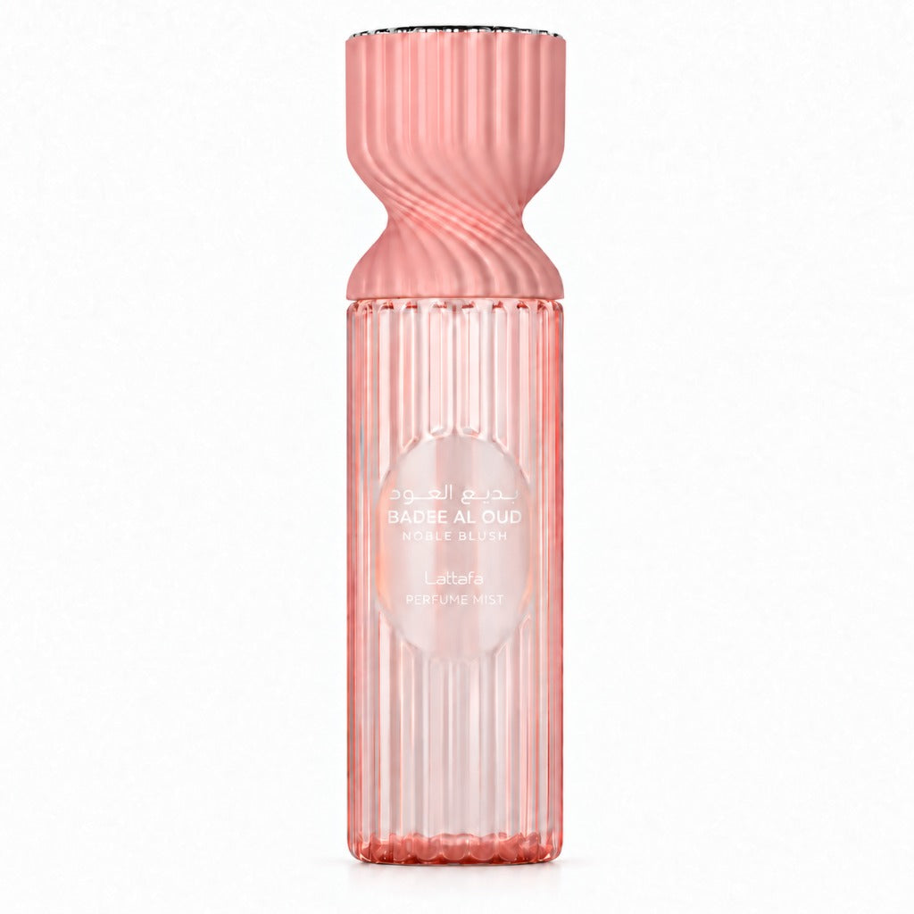 Lattafa Badee Al Oud Noble Blush Perfume Mist 250 ml – cremig-süßer Damenduft mit Rosamilch, Mandel und Vanille