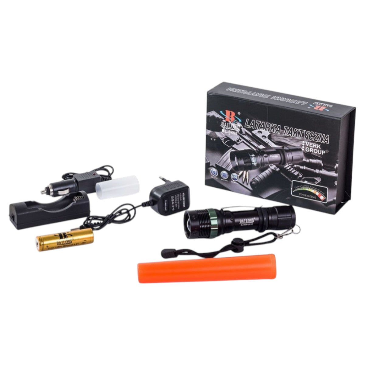 Bailong taktische LED-Taschenlampe Zoom Cree XML-T6 BL8455